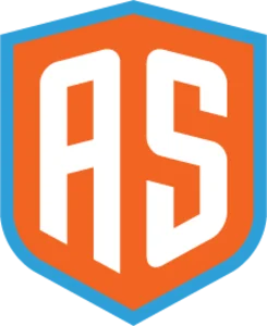 Schild blauw-oranje